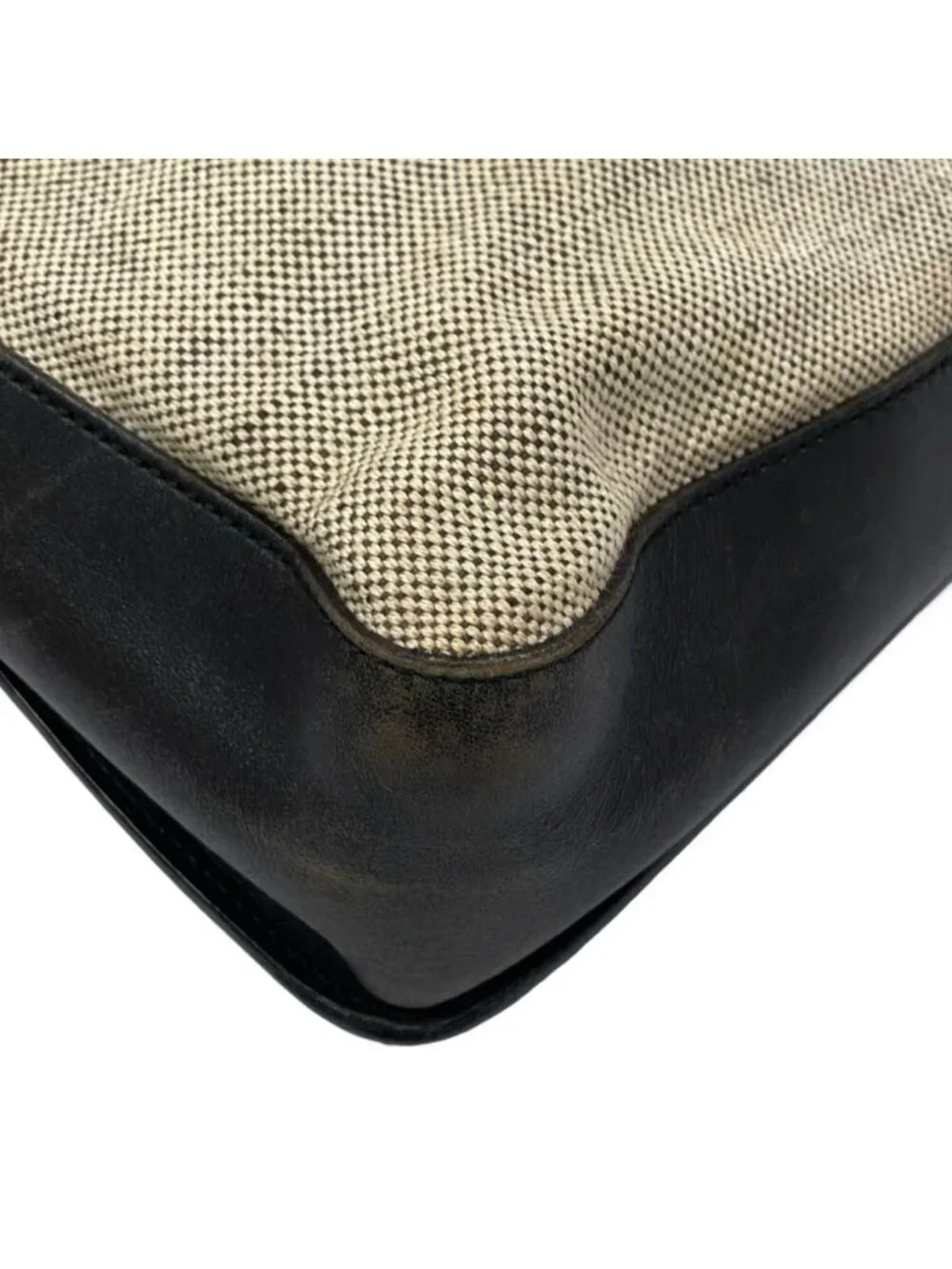 Prada Bag Beige Dark Brown Leather